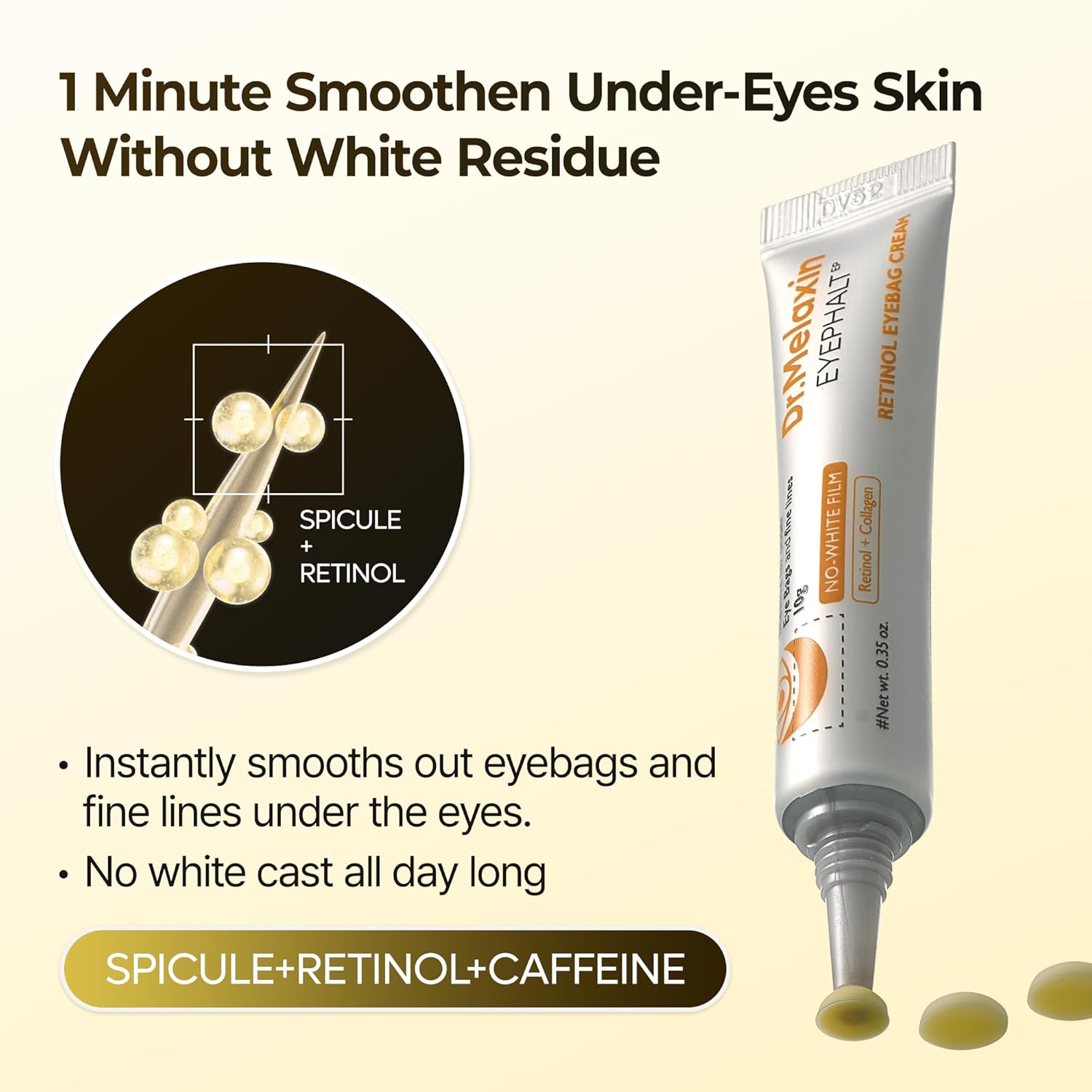 Dr.Melaxin retinol eyebag cream with EGF bio-spicule for puffiness and dark circles Kuwait
