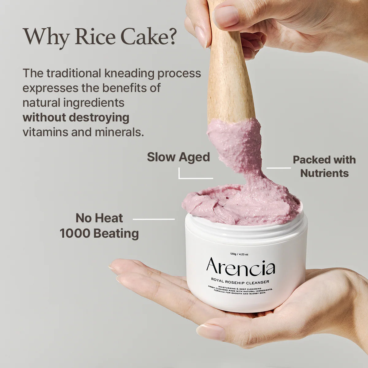 Skin Valet Kuwait original Arencia Fresh Rosehip Rice Mochi Cleanse