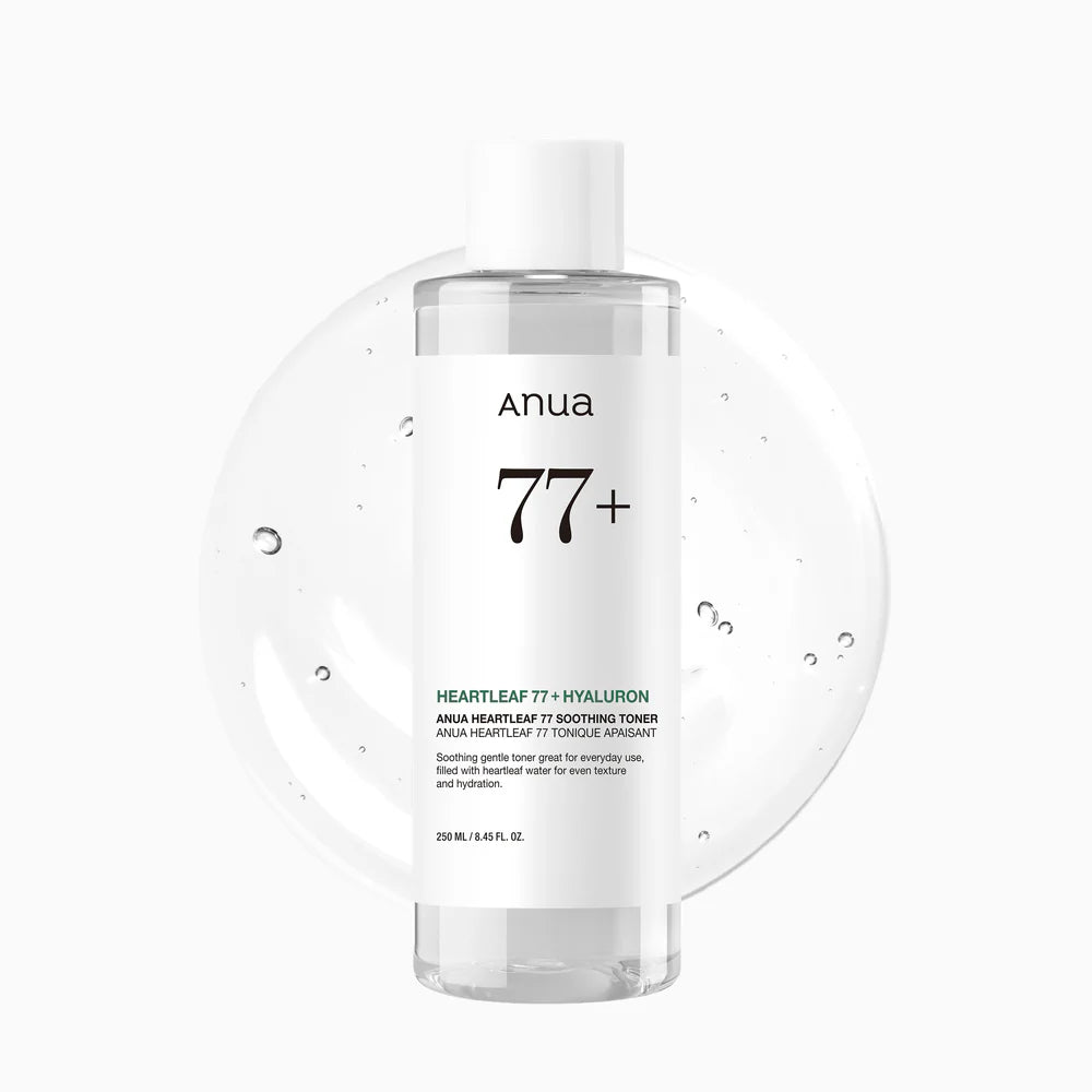 Anua -  Heartleaf 77% Soothing Toner I pH 5.5 Trouble Care, Calming Skin, Refreshing, Hydrating, Purifying(250ml / 8.45 fl.oz.)