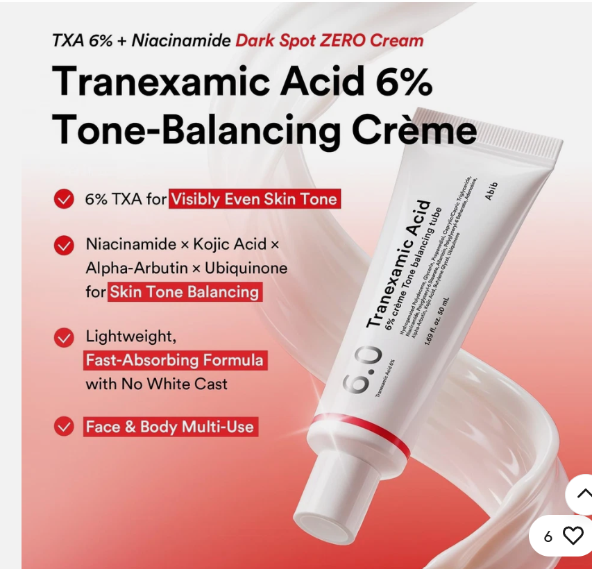 Abib 6.0 Tranexamic Acid 6% Tone Balancing Tube