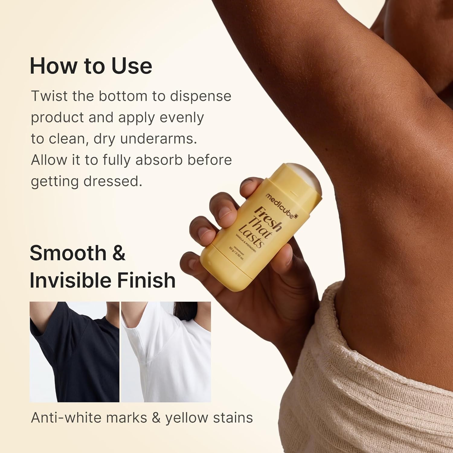 Medicube Fresh That Lasts Vanilla & Pistachio Deodorant Stick - 83g