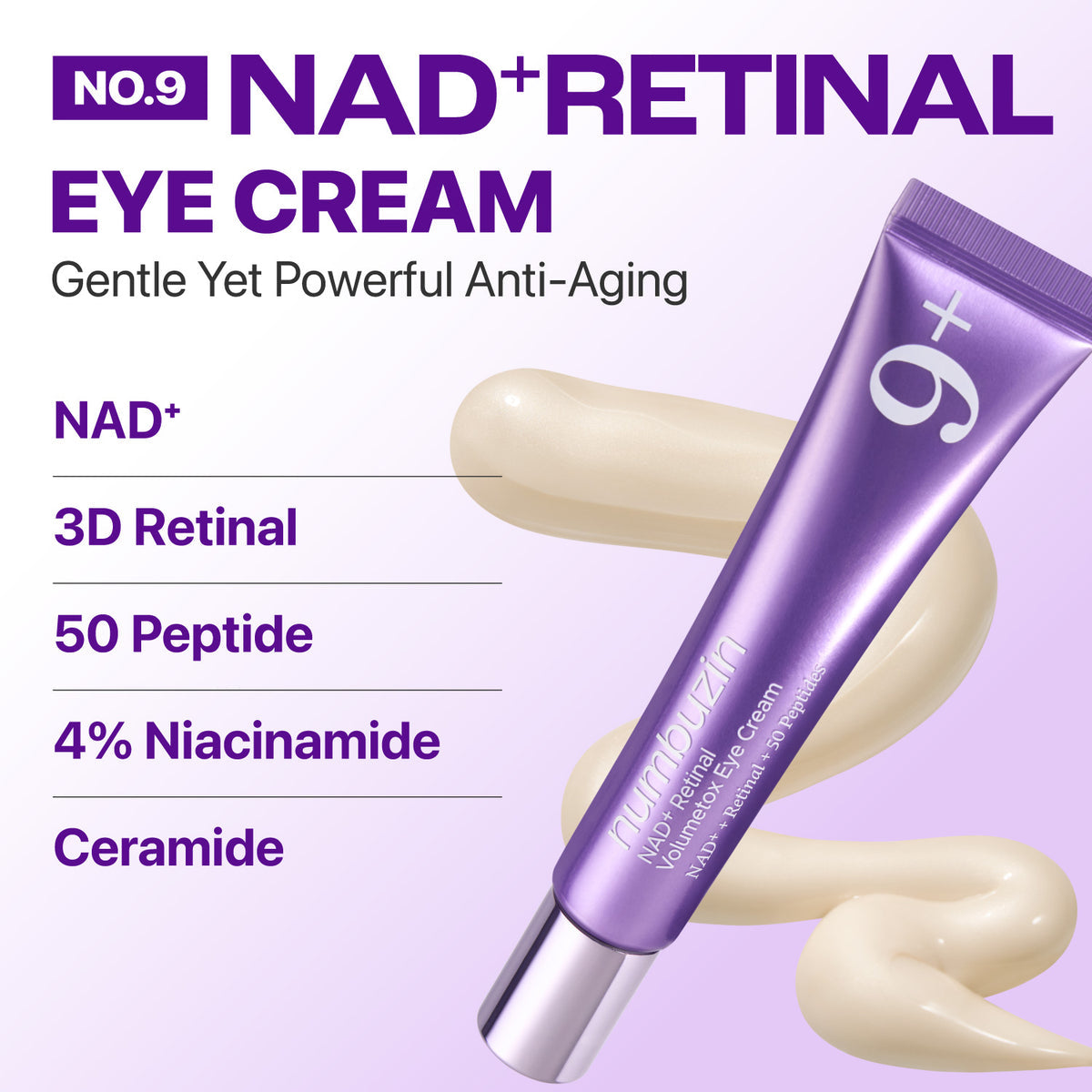 numbuzin - No.9 NAD+ Retinal Volumetox Eye Cream‏
