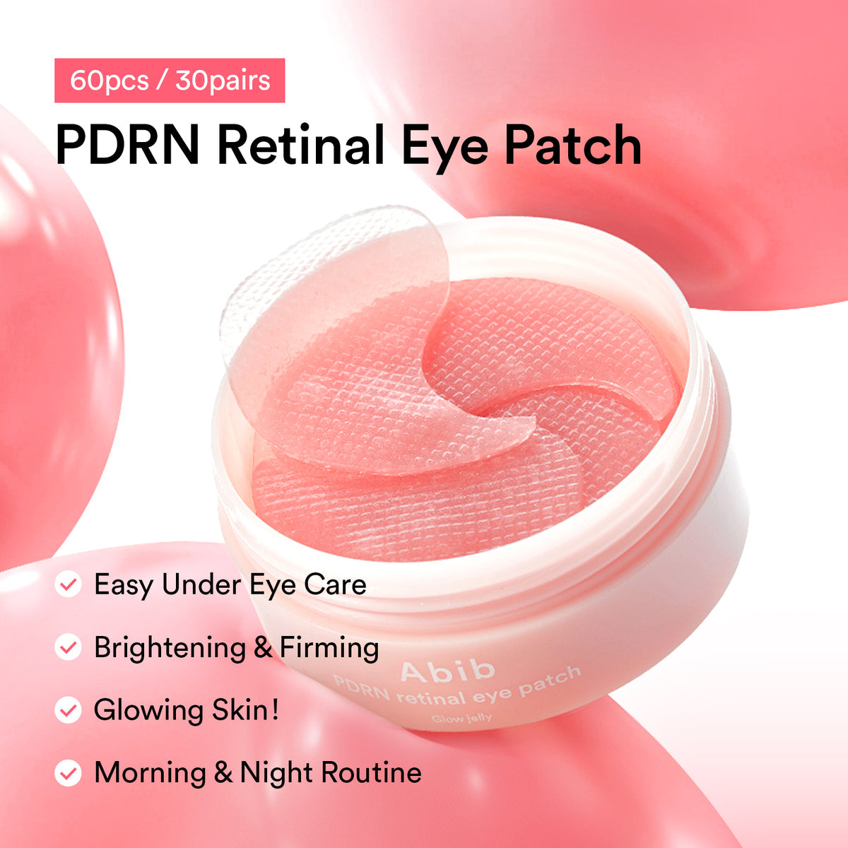 Abib - PDRN retinal eye patch Glow jelly-60 patches