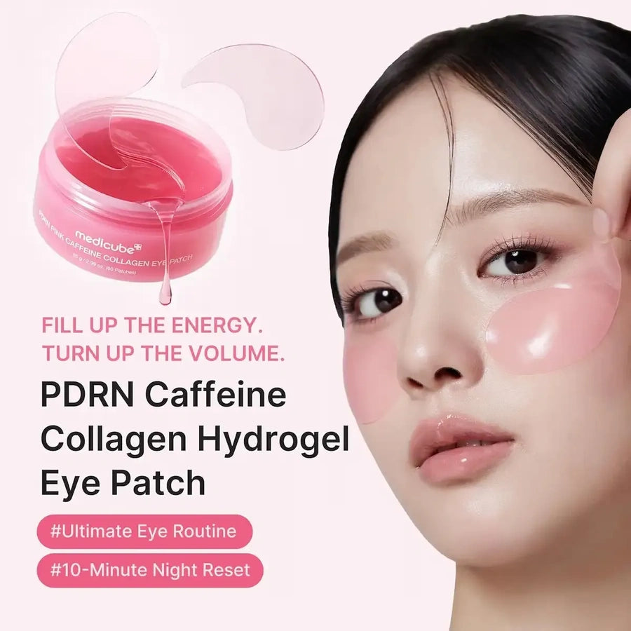 Medicube Pdrn Pink Caffeine Collagen Eye Patch - 60 Patches