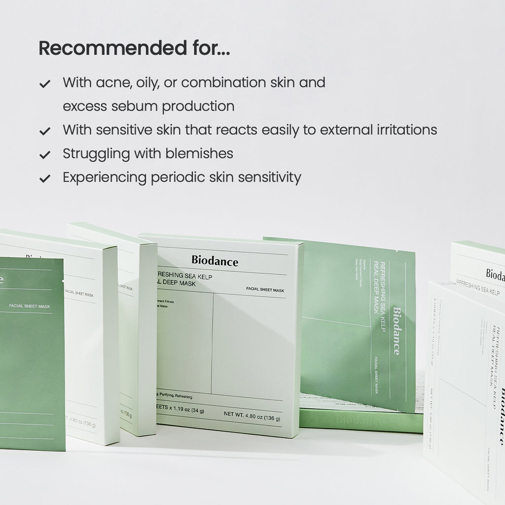 Biodance Refreshing Sea Kelp Real Deep Mask
بيودانس ماسك عشب البحر العميق المنعش